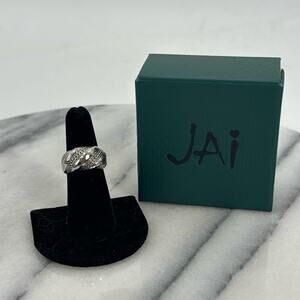 NWT JAI Sterling Silver Sukhothai Twist Dome Ring size 6